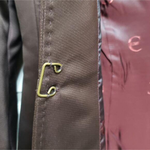 Roberto Just Cavalli Coat Womens S Italy 40 Brown Scuba Long Lined Quiet Luxury - Picture 5 of 15